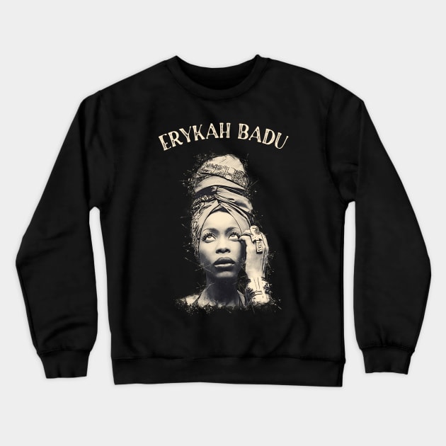 erykah badu Crewneck Sweatshirt by Yopi